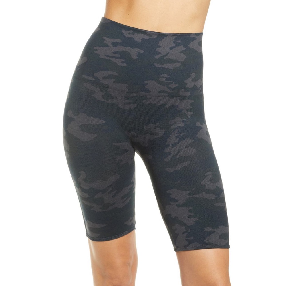 NWT Spanx Camouflage High Rise Biker Shorts